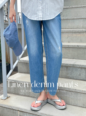 Maternity* Linen Baggy Denim