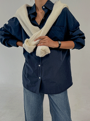 Maternity*Long-sleeve high-density cotton shirt