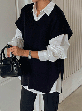 [LabelsD]Unbalanced Knit Vest*Maternity