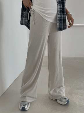 Maternity*Side shirring wide pants