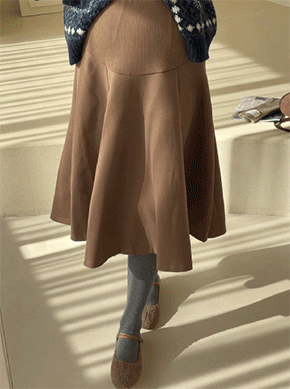 Maternity*Cut Flare Skirt