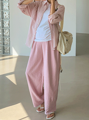 Maternity*Soft Pin Tuck Stopper Pants
