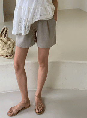 Maternity*Charur pin tuck 3-part pants