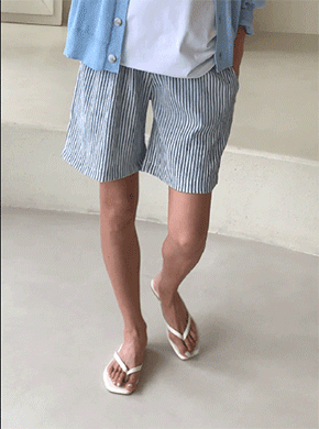 Maternity*Moel Stripe 3/4 Pants