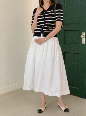 Maternity*Double Ruffle Hem Skirt