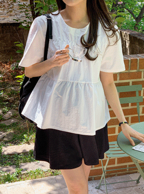 Maternity*Rustic Banding Blouse