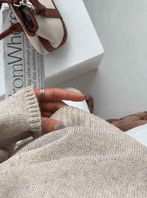 Maternity*Linen Sugar Round Knit