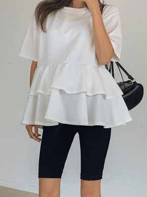 Maternity*Bottom 2-tier cancan Tee