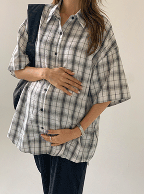Maternity*Crunchy Check Shirt
