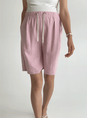Maternity*Charr string adjustment half pants