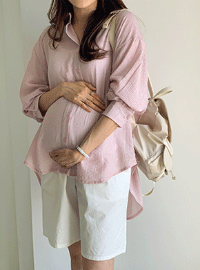 Maternity*One-day back team Blouse