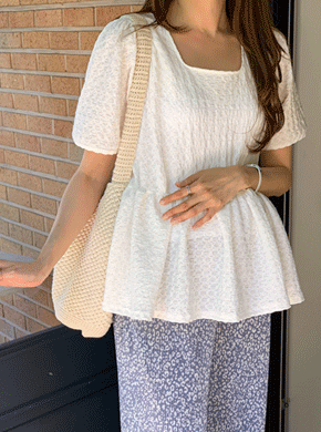Maternity*Meringue Embo Blouse