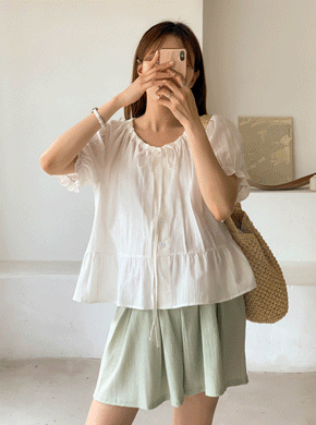 Maternity*Lael Pintuck Lace Blouse