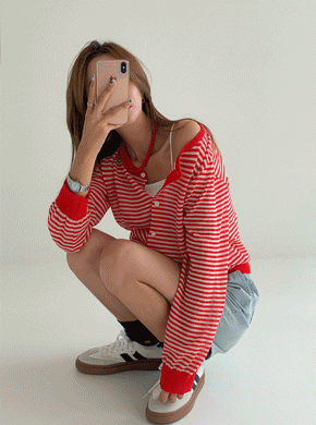 Maternity*Ping Pong Single-breasted Summer Cardigan