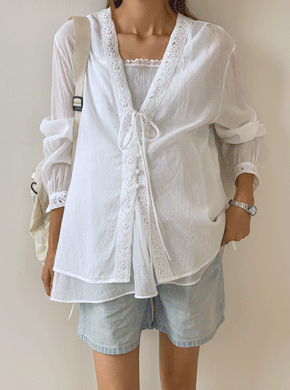 Maternity*Holding Lace Cardigan