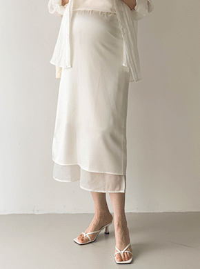 Maternity*Island chiffon double skirt