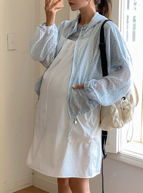 Maternity*Flower Windbreak Jumper