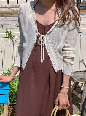 Maternity*Linen Freel Cardigan