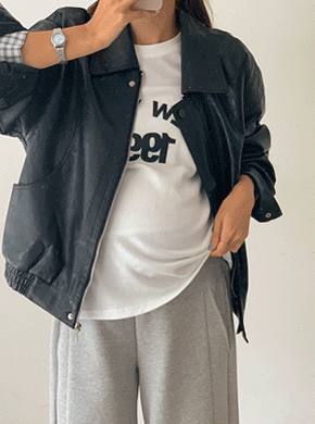 Maternity*Active Leather Jumper