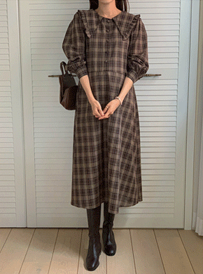 Maternity*Jubicheck Big Collar One Piece