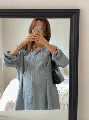 Maternity*Wrinkle two-way Blouse