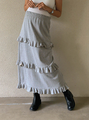 Maternity*Frill Two Cancan Rong Skirt