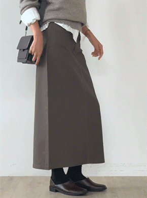 Twill peach back team spandex long skirt