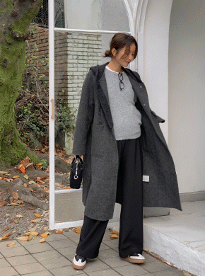 Maternity*Hoodie Mix Handmade Coat