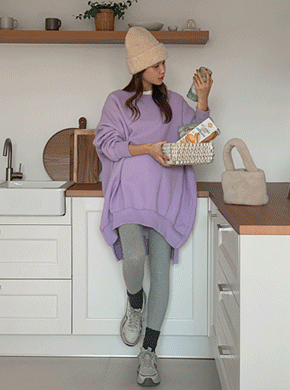 Maternity*Lilac Yanggimo Unbal Long Tee