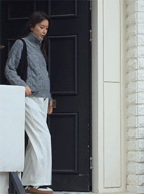 Maternity*Wool Cable Zip up