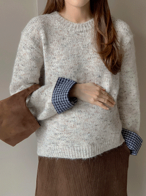 Maternity*Sleeve Color Bocashi Knit