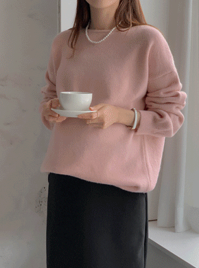 Maternity*rose lip line knit