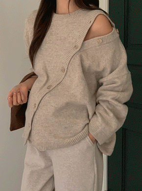 Maternity*Unbal Open Knit (feeding)