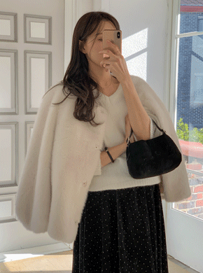 Maternity*Rich Sister Mink Jacket