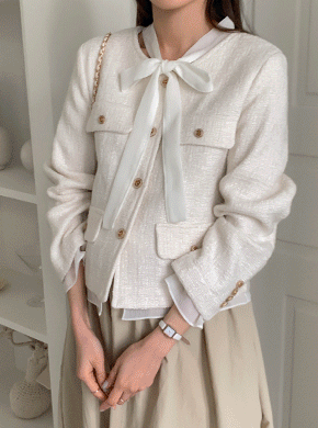 Maternity*Ribbon Taylor Tweed Jacket