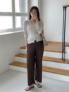 Maternity*Heri Pleats Elastic Waist Pants