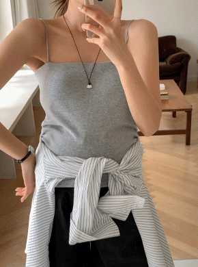 Maternity*Side Shirred Sleeveless Top