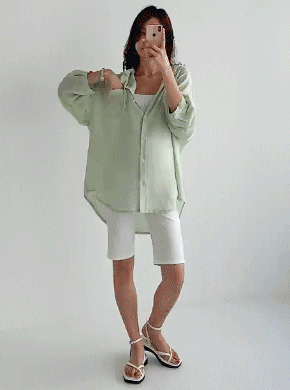 Maternity*Frill Hooded Loose Fit Shirt