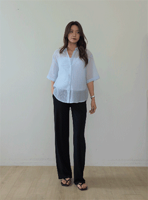 Maternity*Summer Tencel Yoru Short Sleeve Shirt
