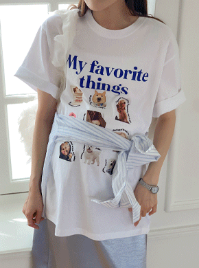 Maternity*Full of puppy-like charm loose fit short T-shirts