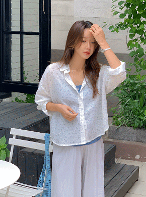 Maternity*pastel Flower Shirt