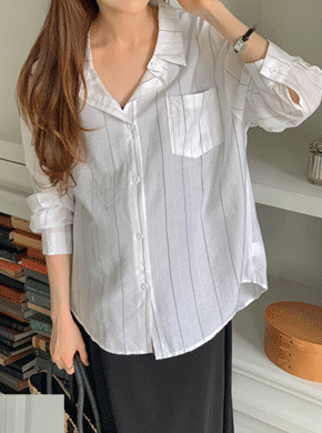 Maternity*Cooling See-through Loose Fit Shirt