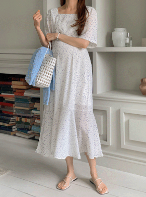 Maternity*Bly Slim Dart Square Neck One Piece